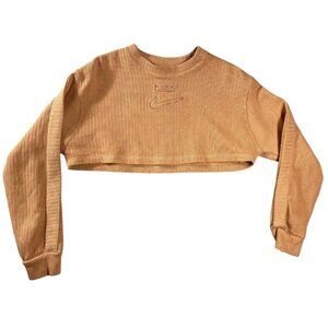 Nike Ribbed Cropped Long Sleeve Top - Women’s Small